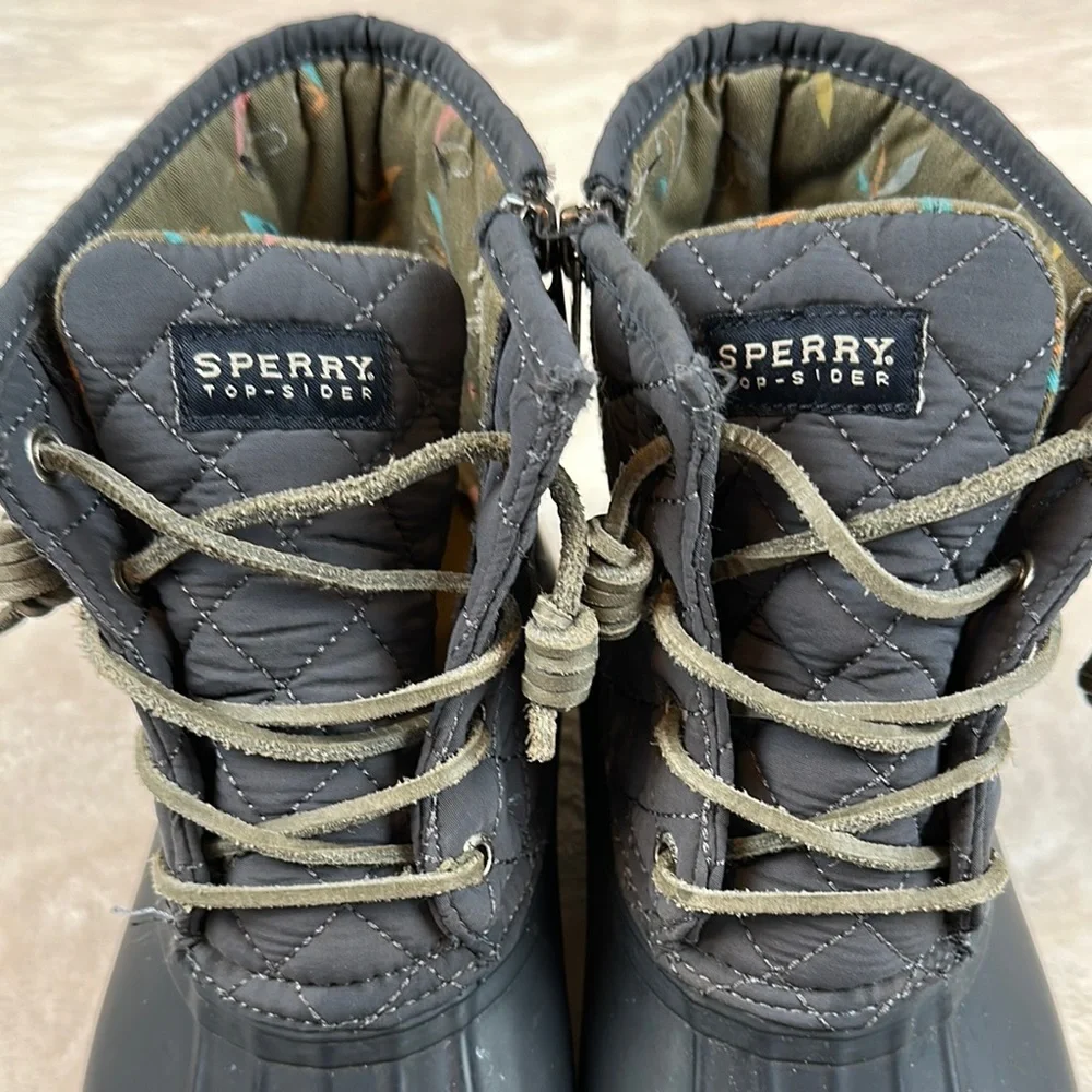 Sperry Top-Sider Blue Winter & Rain Boots With Quilted Interior Lining Women 7.5 - Picture 8 of 11